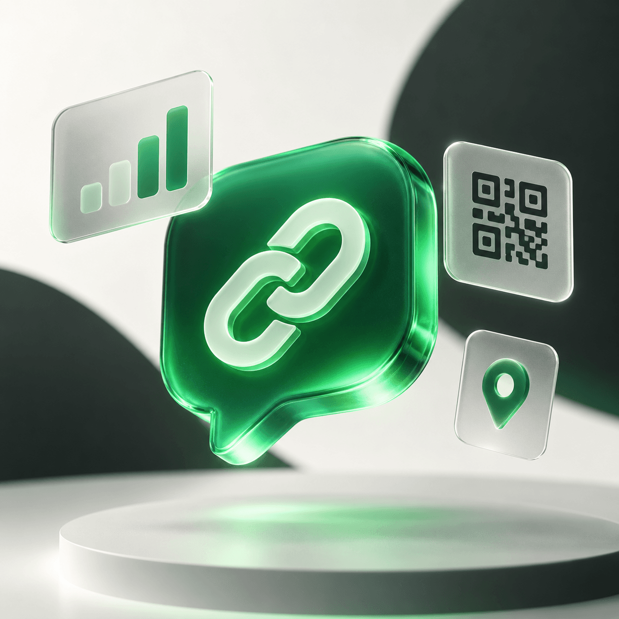 LinkGen — WhatsApp link, analytics, and QR studio visual